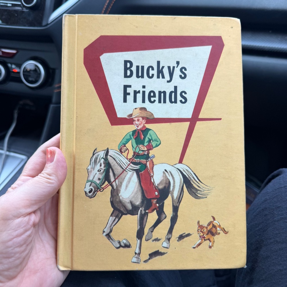 Vintage 1957 Bucky's Friends Hardcover Book Lippincott Time to Read Cowboy Ranch